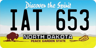 ND license plate IAT653
