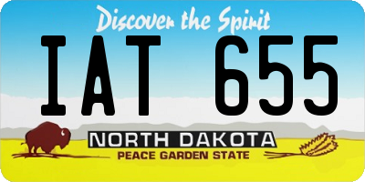 ND license plate IAT655