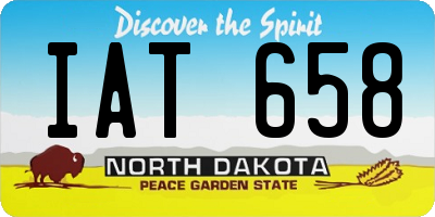 ND license plate IAT658