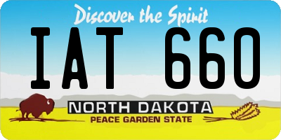ND license plate IAT660