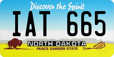 ND license plate IAT665