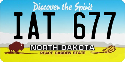 ND license plate IAT677