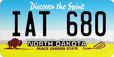ND license plate IAT680