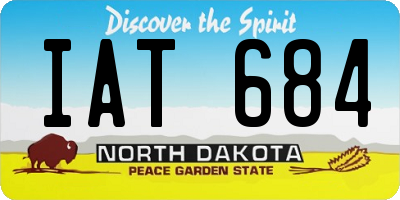 ND license plate IAT684