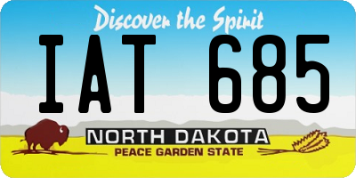 ND license plate IAT685