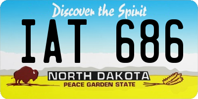 ND license plate IAT686