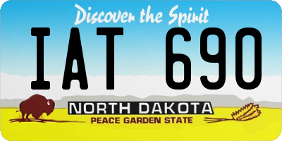 ND license plate IAT690