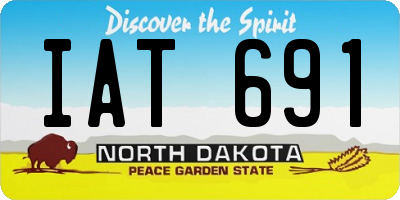 ND license plate IAT691