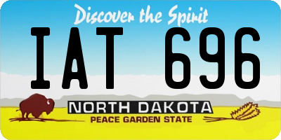 ND license plate IAT696
