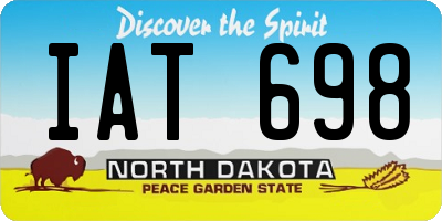 ND license plate IAT698