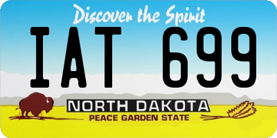 ND license plate IAT699