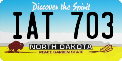 ND license plate IAT703
