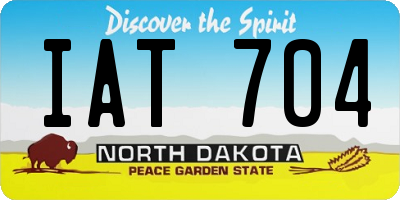 ND license plate IAT704
