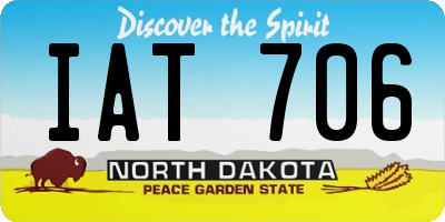 ND license plate IAT706