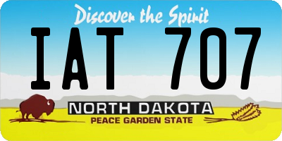 ND license plate IAT707