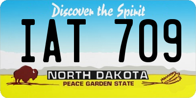 ND license plate IAT709