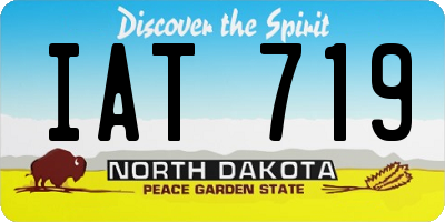 ND license plate IAT719