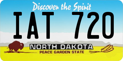 ND license plate IAT720
