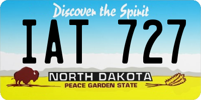 ND license plate IAT727