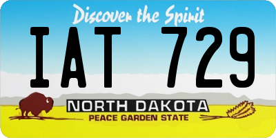 ND license plate IAT729