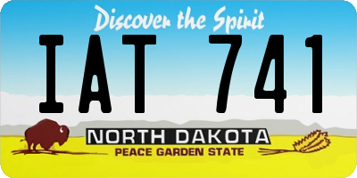 ND license plate IAT741