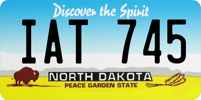 ND license plate IAT745