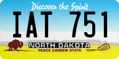 ND license plate IAT751
