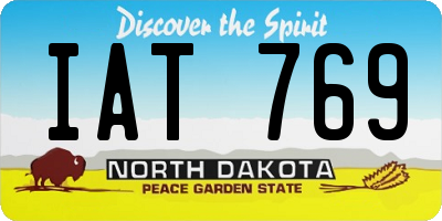 ND license plate IAT769