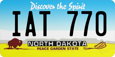 ND license plate IAT770