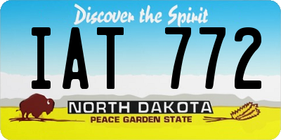 ND license plate IAT772
