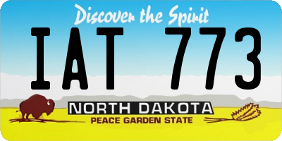 ND license plate IAT773