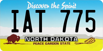 ND license plate IAT775