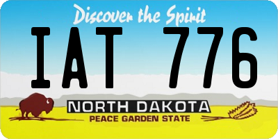 ND license plate IAT776