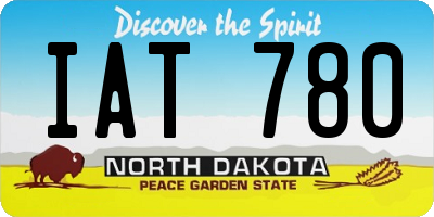 ND license plate IAT780