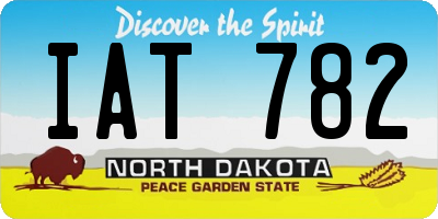 ND license plate IAT782