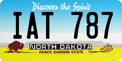 ND license plate IAT787