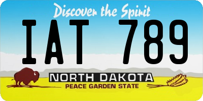 ND license plate IAT789