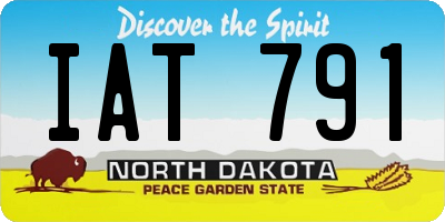 ND license plate IAT791