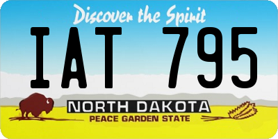 ND license plate IAT795