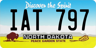 ND license plate IAT797