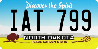 ND license plate IAT799