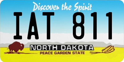 ND license plate IAT811