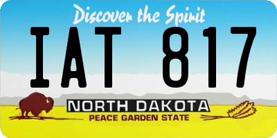 ND license plate IAT817