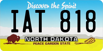 ND license plate IAT818