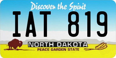 ND license plate IAT819