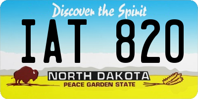 ND license plate IAT820