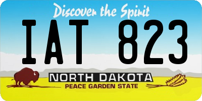 ND license plate IAT823