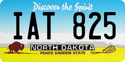 ND license plate IAT825