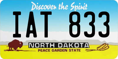 ND license plate IAT833