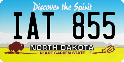 ND license plate IAT855